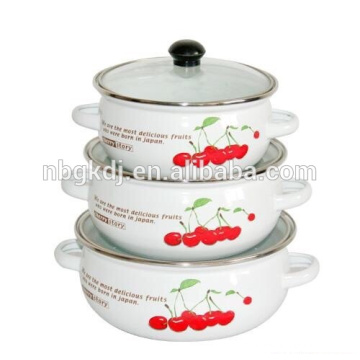 3Pcs buy as seen on tv enamel casserole sets with C handle